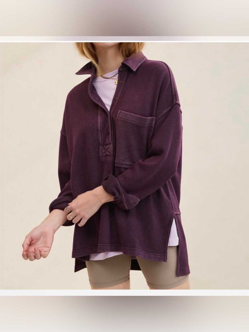 Aerie Chorewear Popover Sweatshirt Oversized Slouchy Fit Size S